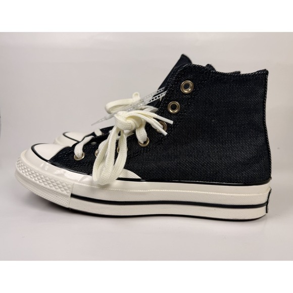 Converse Chuck 70 Taylor Denim Black High Top Sneakers 5M / 7W A11735C - Picture 2 of 11